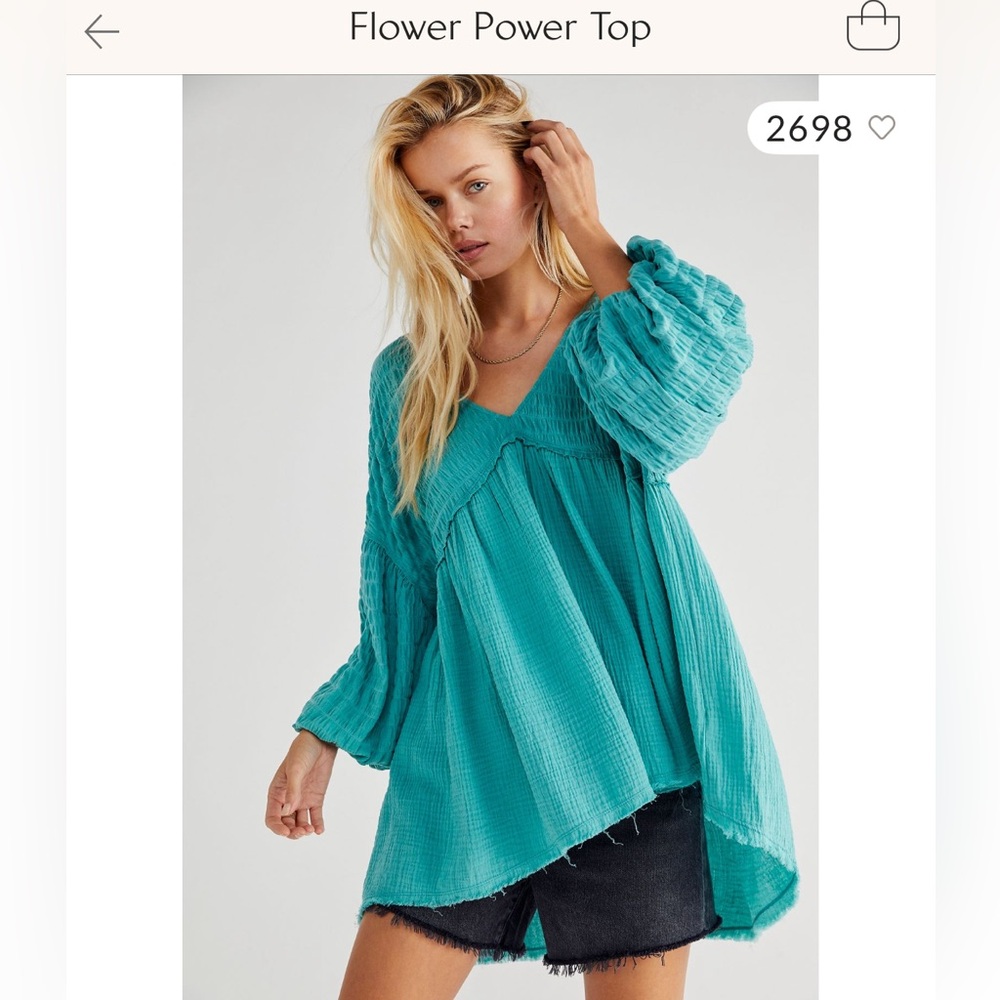 Free People/We the Free Flower Power Top